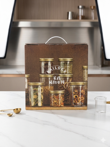 The "Larder Elite" 6-Piece Airtight Glass Storage SeT