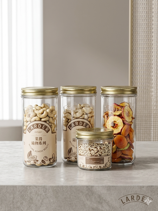 The "Larder Elite" 6-Piece Airtight Glass Storage SeT