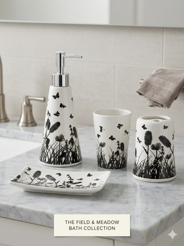 The Field & Meadow Bath Collection 4-Piece Coordinating Set