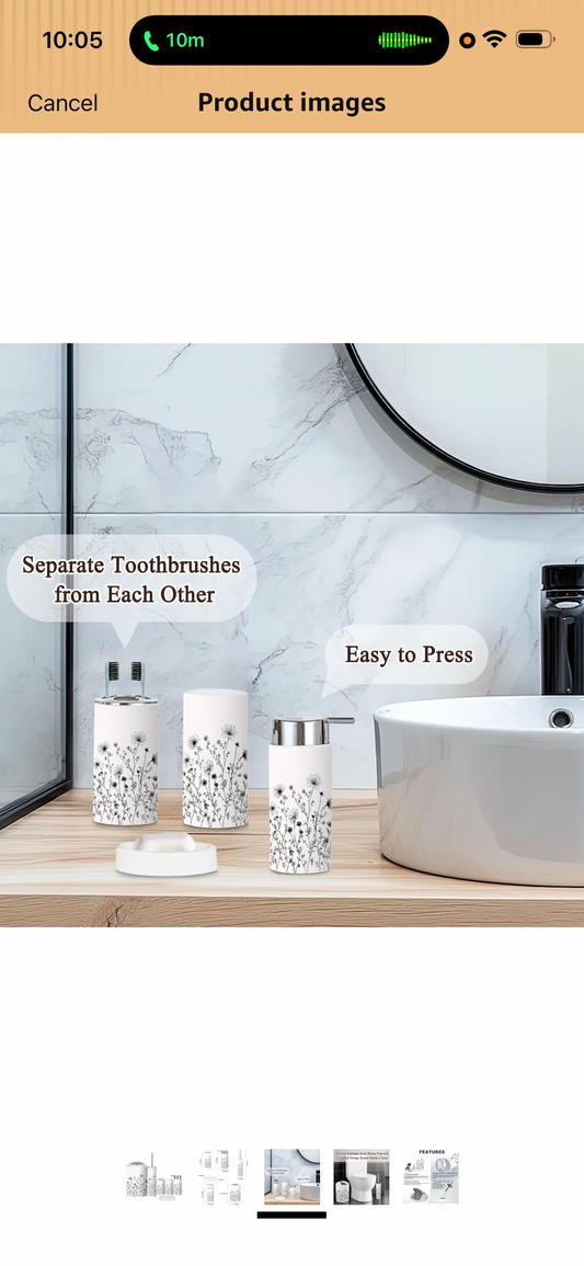The Field & Meadow Bath Collection 4-Piece Coordinating Set